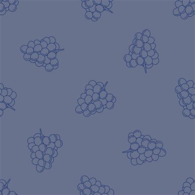 Renkli simgeler ile Meyve sorunsuz desen. Stil Anahattı. Vektör arka planı.