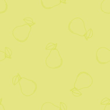 Renkli simgeler ile Meyve sorunsuz desen. Stil Anahattı. Vektör arka planı.