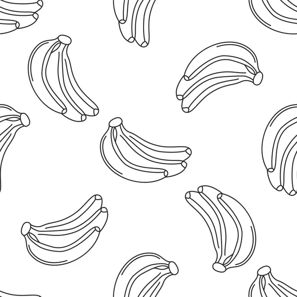 Modèle sans couture de fruits avec des icônes. Style Outline. Fond vectoriel. Fond blanc, icône noire . — Image vectorielle