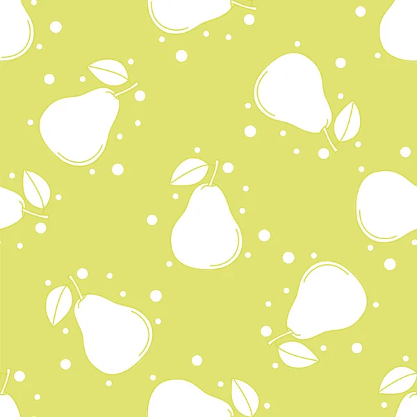 Patrón sin costuras de frutas con iconos de colores. Esquema de estilo. Fondo vectorial . — Vector de stock