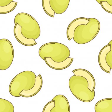 Meyve ler dikişsiz desen. Sevimli vektör deseni. Beyaz arka planda yalıtılmış