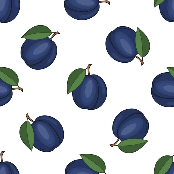Φρούτα χωρίς ραφές. Χαριτωμένο διανυσματικό μοτίβο. Απομονωμένη σε λευκό φόντο — Διανυσματικό Αρχείο