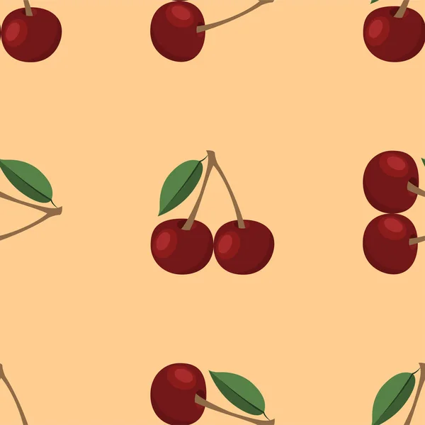 Φρούτα χωρίς ραφές. Χαριτωμένο διανυσματικό μοτίβο. Απομονωμένο σε χρωματιστό φόντο — Διανυσματικό Αρχείο