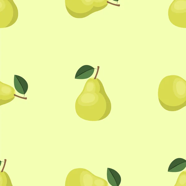 Patrón de frutas sin costura. Lindo patrón vectorial. Aislado sobre fondo de color — Vector de stock