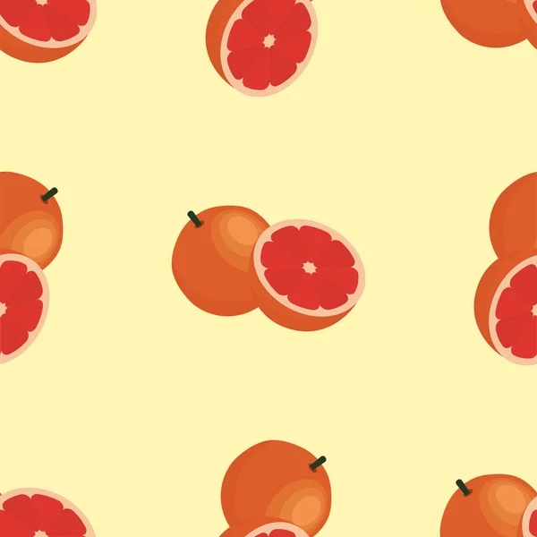 Φρούτα χωρίς ραφές. Χαριτωμένο διανυσματικό μοτίβο. Απομονωμένο σε χρωματιστό φόντο — Διανυσματικό Αρχείο