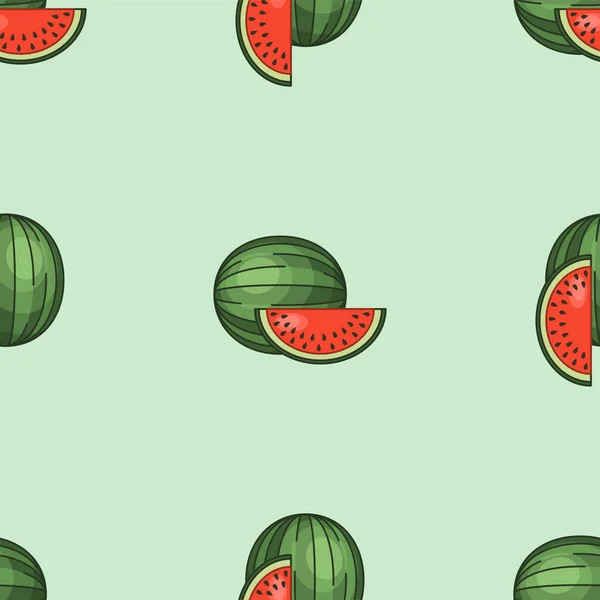 Fruits seamless pattern. Cute vector pattern. Isolated on colored background — Stock Vector