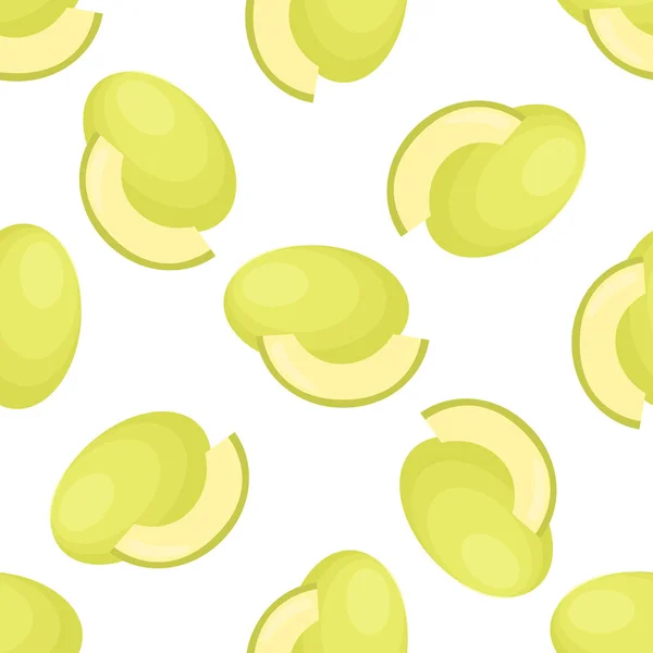 Fruits seamless pattern. Cute vector pattern. Isolated on white background — Stock Vector