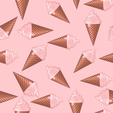 Dikişsiz desen simgeleri. Fırın dokusu. Renkli simge. Beyaz arka plan üzerinde izole trendy düz tarzı. Vektör çizimi.