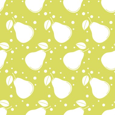 Renkli simgeler ile Meyve sorunsuz desen. Gölgeli doğrusal stil. Vektör arka planı.