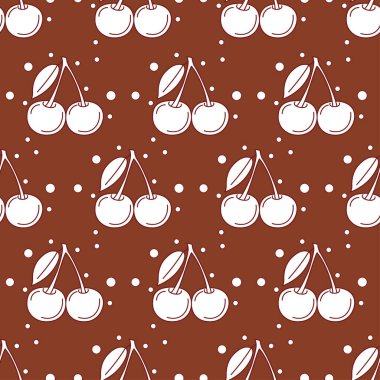 Renkli simgeler ile Meyve sorunsuz desen. Gölgeli doğrusal stil. Vektör arka planı.