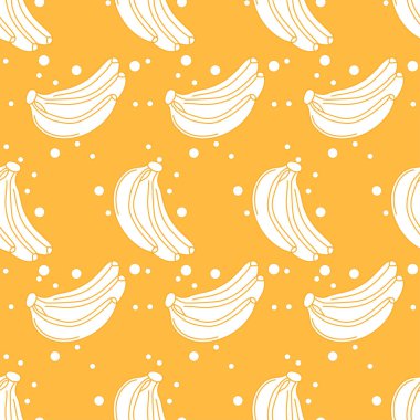 Renkli simgeler ile Meyve sorunsuz desen. Gölgeli doğrusal stil. Vektör arka planı.