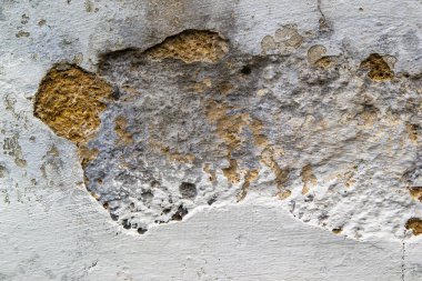 Eski beton duvarın dokusu. Ham alçı duvar arka plan. Duvar doğal taş kabuk kaya yapılır.