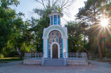 Kutsal Büyük Şehit George'un onuruna şapel-bir anıt. Ağustos 2019. Kırım Cumhuriyeti. Yevpatoriya.
