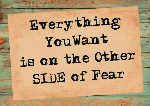 Everything You Want Otrhe Side Fear — Stock Photo, Image