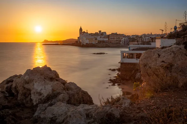 Sitges Town Barcelona Catalunya Spain Famous Its Beaches Nightlife — Stock Photo, Image