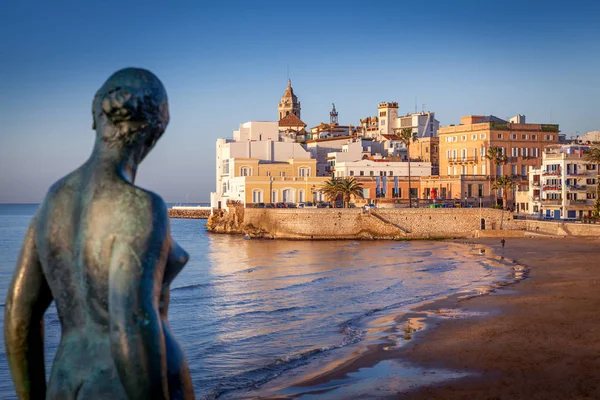 Sitges Una Ciudad Cataluña España Famosa Por Sus Playas Vida — Foto de Stock