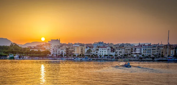 Cambrils Galben Apus Vară — Fotografie, imagine de stoc