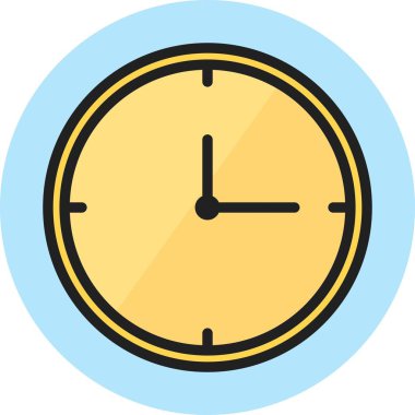 Saat çizgisi dolgulu simge