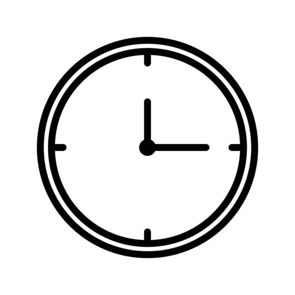 Лінія годинника Чорна піктограма — стоковий вектор