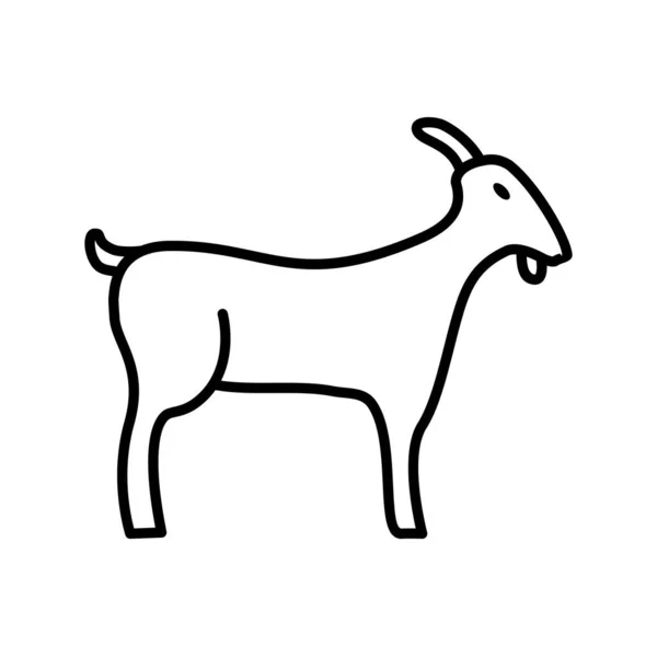 Коза линия черная икона — стоковый вектор