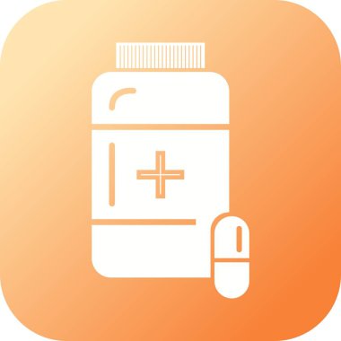 Degrade arka planlı Tıp Glyph simgesi