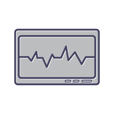 Ekg Satır Dolgulu Simge
