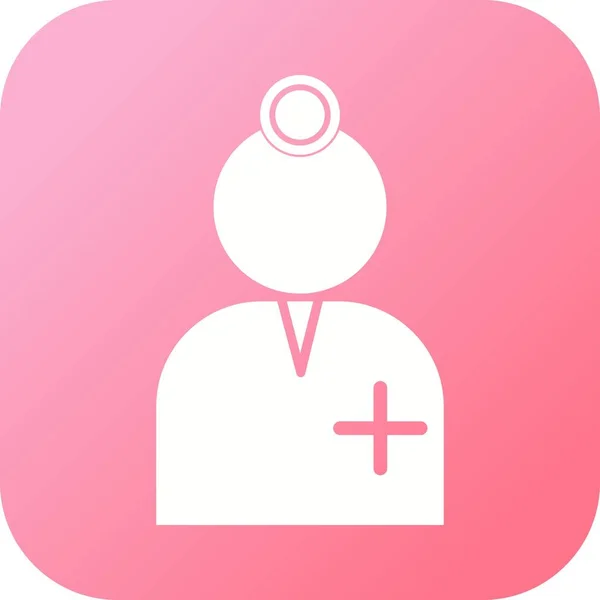 Icona del glifo chirurgo con sfondo sfumato — Vettoriale Stock