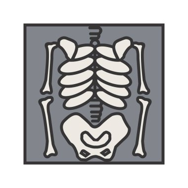 İskelet Çizgisi Dolgulu Simge