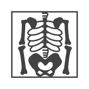 İskelet Glyph Siyah Simge
