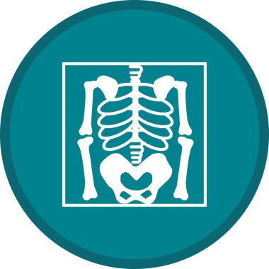 İskelet Glyph Çok renkli Arka Plan