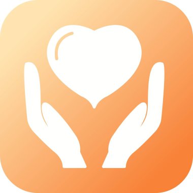 Degrade arka plana sahip Sigorta Glyph simgesi