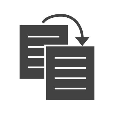 Yinelenen içerik Glyph Black Icon