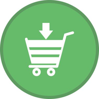 Alışveriş Glyph Çok renkli Arka Plan