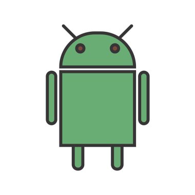 Andriod logo Hattı Dolgulu Simge