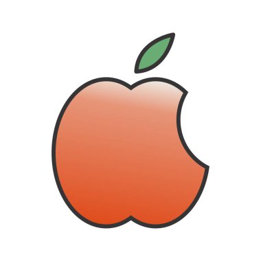 Apple logosu Line Dolu Simge