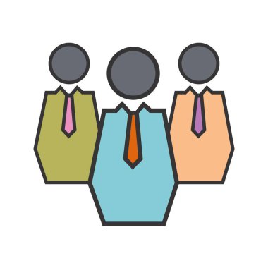 İşadamı Hattı Dolgulu Simge