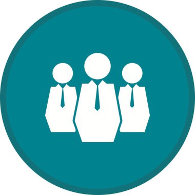 İşadamı Glyph Çok renkli Arka Plan