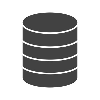 Veritabanı Glyph Siyah Simge