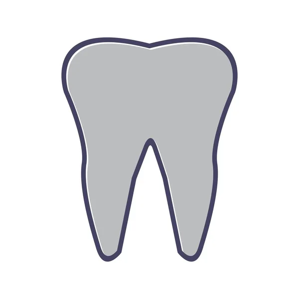 歯のライン塗りつぶしアイコン — ストックベクタ