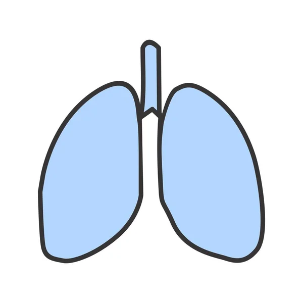 Linea polmonare Icona riempita — Vettoriale Stock