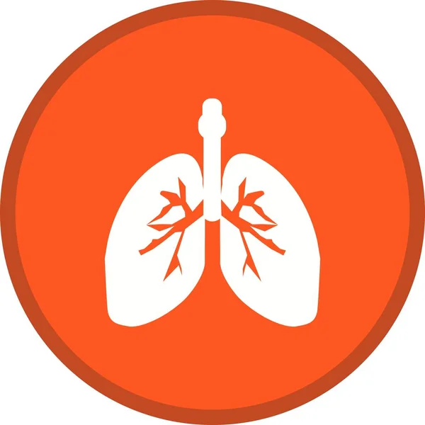 Lungs Glyph Багатокольоровий фон — стоковий вектор