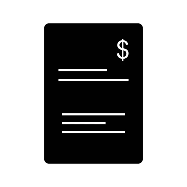 Billing Glyph Black Icon — Stock Vector