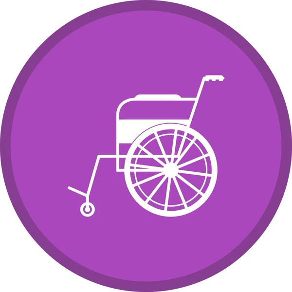 Sedia a rotelle Glyph Multi colore Sfondo — Vettoriale Stock