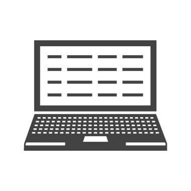 Yazma dizüstü Glyph Siyah Simge