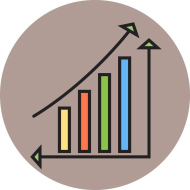 artan çubuk Satırı Dolgulu Simge