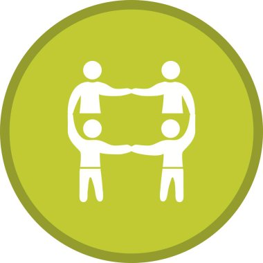 Takım çalışması Glyph Çok renkli Arka Plan