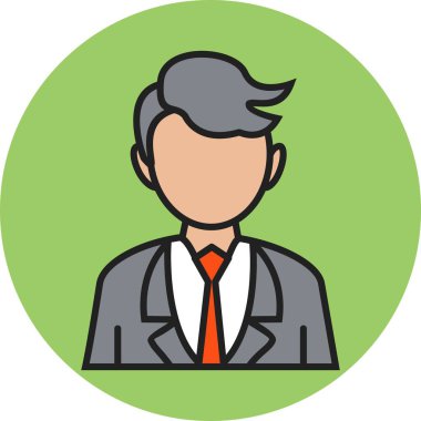 İş adamı Hattı Dolgulu Simge