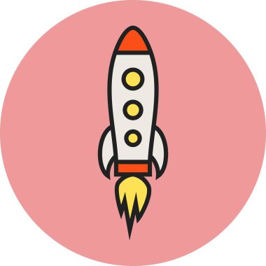 Pazarlama roket Hattı Dolgulu Simge