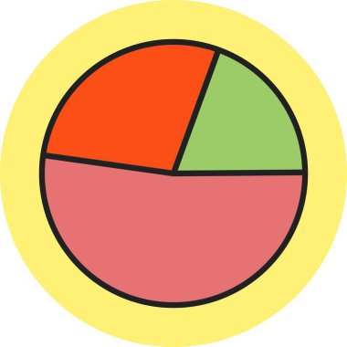 Pasta grafiği Çizgi Dolgulu Simge