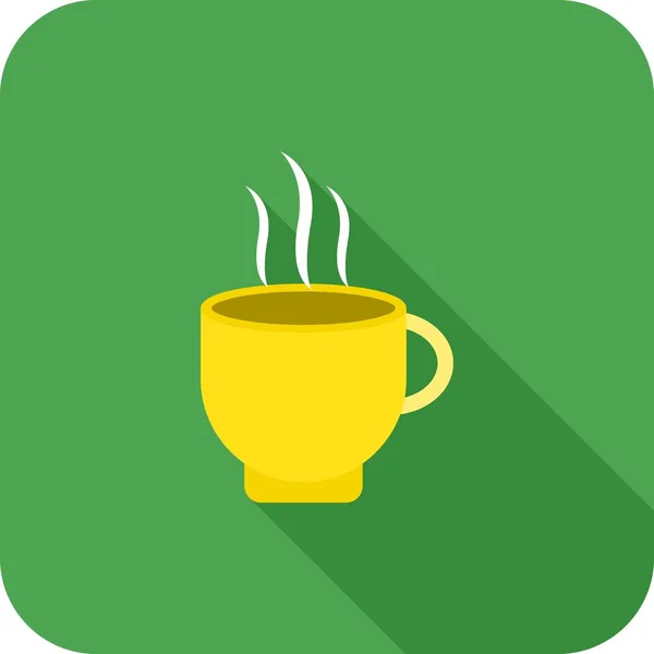 Tea cup Flat Long Shadow Icon